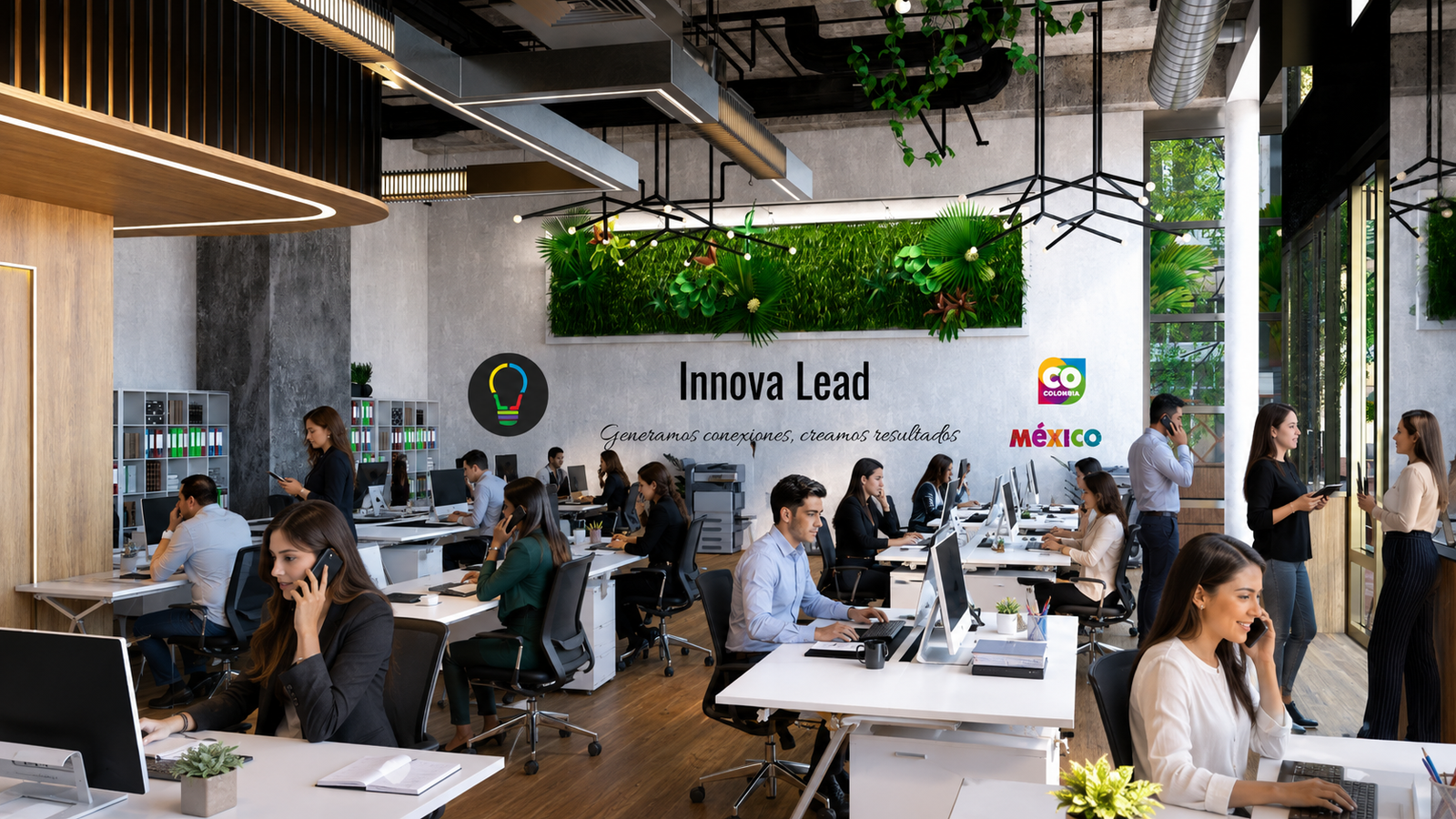 Oficina de Innova Lead, equipo de prospección telefónica B2B en México y Colombia
